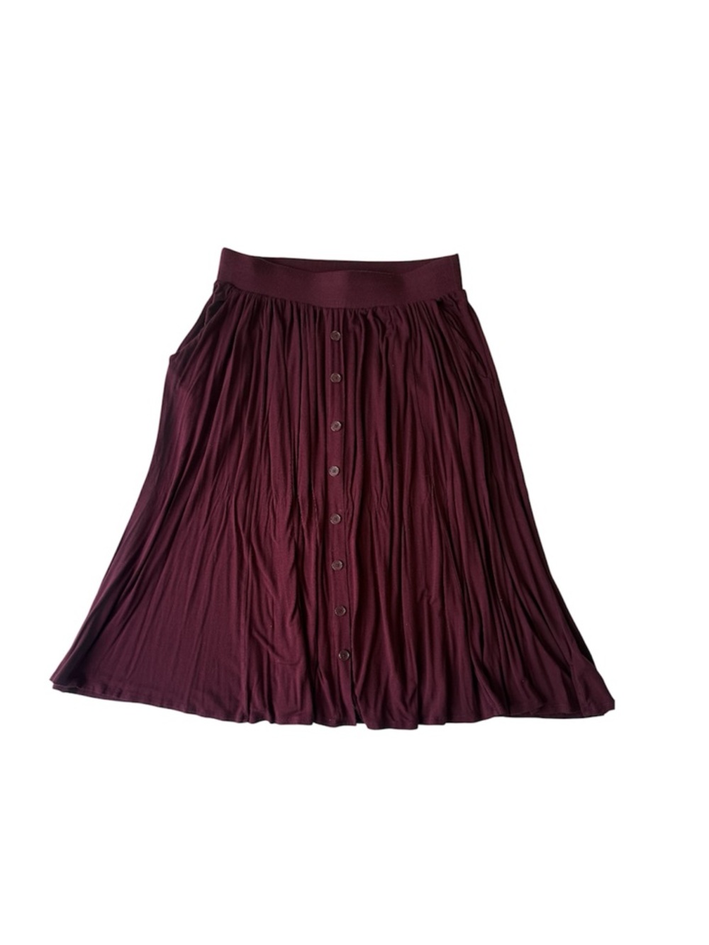 torrid Burgundy Button-Front Circle Skirt